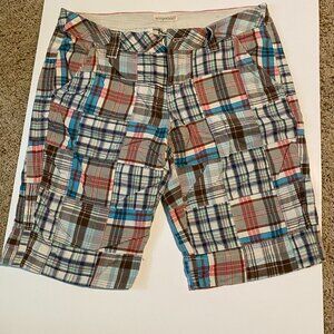 Aeropostale Muti Color Plaid Bermuda Shorts Size 7/8